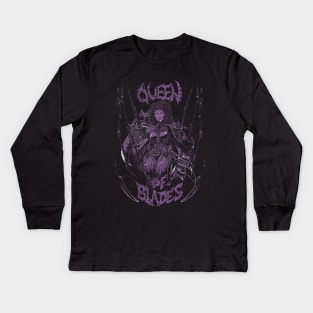 Queen of Blades Kids Long Sleeve T-Shirt